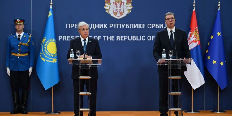 Президент Казахстана Касым-Жомарт Токаев и Президент Сербии Александр Вучич