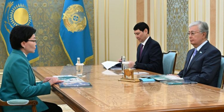 Светлана Жакупова и Касым-Жомарт Токаев