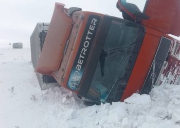 Фура с пивом перевернулась