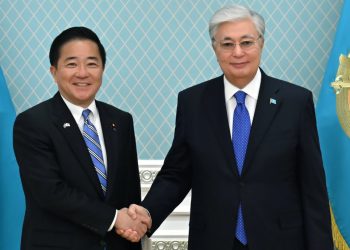 Акихису Нагашиму и Касым-Жомарт Токаев