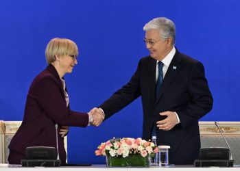 Касым-Жомарт Токаев и Наташа Пирц-Мусар