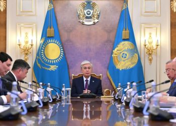 Касым-Жомарта Токаева на совещании Национального банка