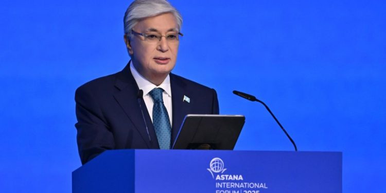 Касым-Жомарт Токаев на Международном форуме «Астан