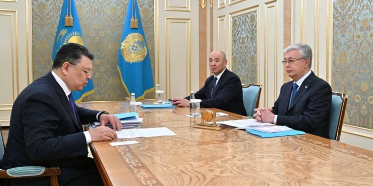 Глава государства заслушал заместителя Премьер-министра Каната Бозумбаева