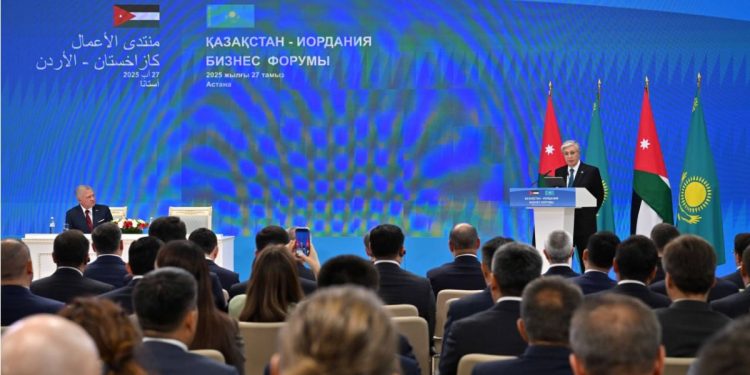 казахско-иорданский бизнес-форум с участием Президента Касым-Жомарта Токаева и Короля Абдаллы II