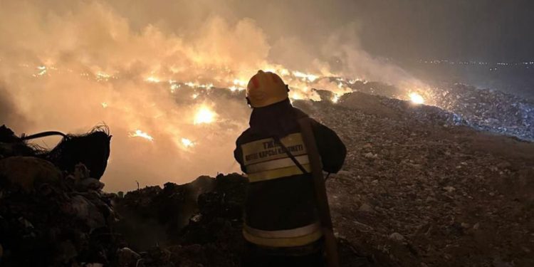 Пожар на полигоне ТБО