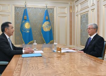 Касым-Жомарт Токаев принял председателя Коллегии Евразийской экономической комиссии Бакытжана Сагинтаева