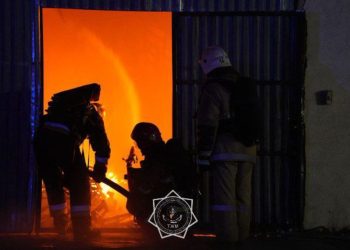 Пожар на складе в Алматы