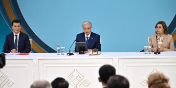 Касым-Жомарт Токаев на заседании Национального курултая