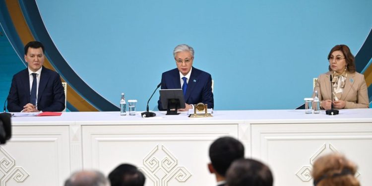 Касым-Жомарт Токаев на заседании Национального курултая